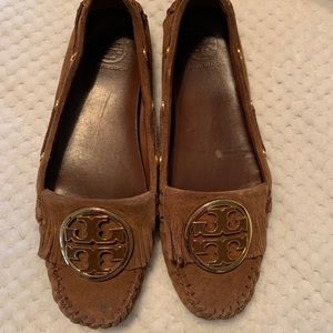 Tory Burch Suede Studded Moccasins